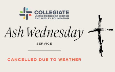 Ash Wednesday Service Cancelled